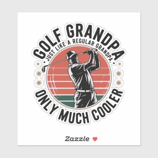 Golf Opa Net Als Een Gewone Opa (2) Sticker (Vel)