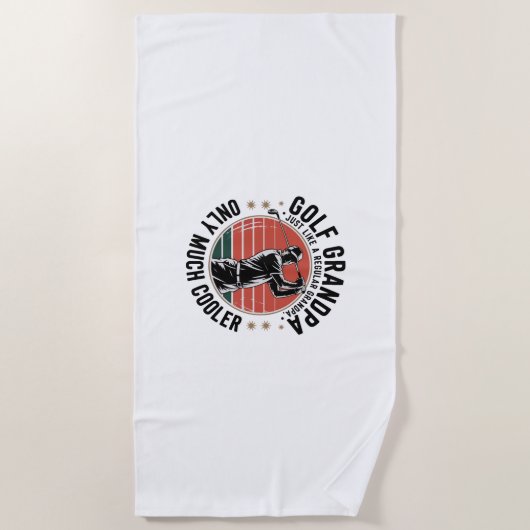 Golf Opa Net Als Een Gewone Opa (2) Strandlaken (Voorkant)