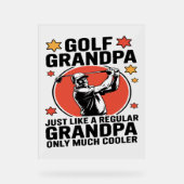 Golf Opa Net Als Een Reguliere Opa Acryl Bord (Voorkant)