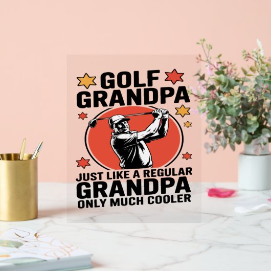 Golf Opa Net Als Een Reguliere Opa Acryl Bord (Huwelijk)