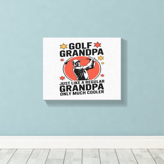 Golf Opa Net Als Een Reguliere Opa Canvas Afdruk (Insitu (Houten vloer))