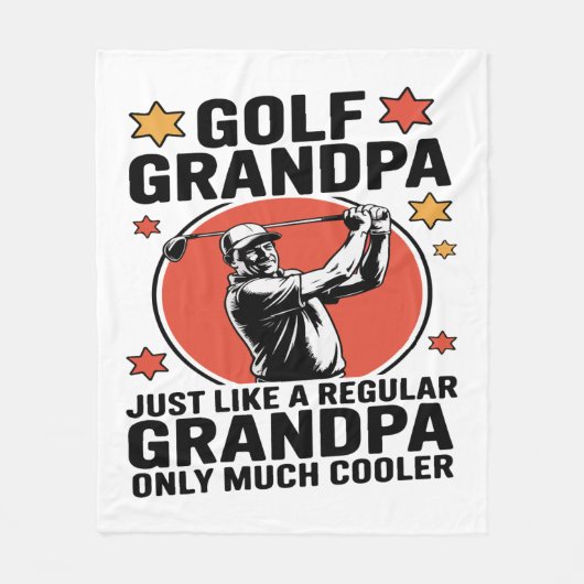 Golf Opa Net Als Een Reguliere Opa Fleece Deken (Voorkant)