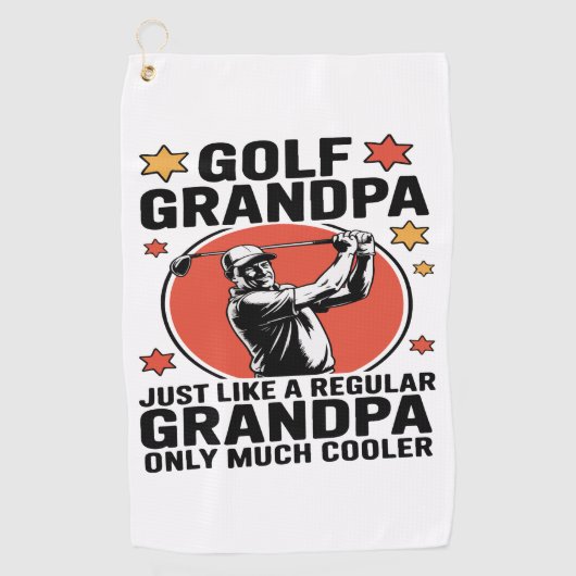 Golf Opa Net Als Een Reguliere Opa Golfhanddoek (Voorkant)