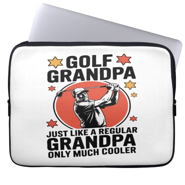 Golf Opa Net Als Een Reguliere Opa Laptop Sleeve (Voorkant)