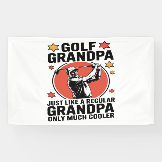 Golf Opa Net Als Een Reguliere Opa Spandoek (Horizontaal)