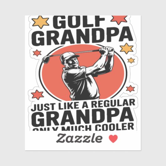 Golf Opa Net Als Een Reguliere Opa Sticker (Vel)