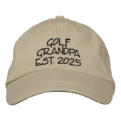 Golf Opa Oprichtingsjaar Geborduurde Muts Pet (Voorkant)