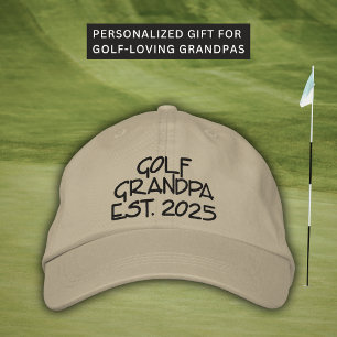 Golf Opa Oprichtingsjaar Geborduurde Muts Pet