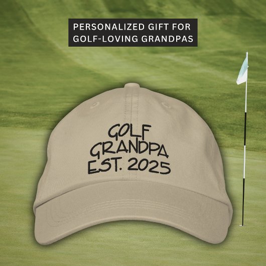 Golf Opa Oprichtingsjaar Geborduurde Muts Pet