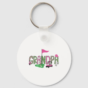 Golf Opa Roze Gat In Een Golf 1e Verjaardag Gi Sleutelhanger