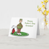 Golf Opa Vaderdag Kaart (Gele Bloem)