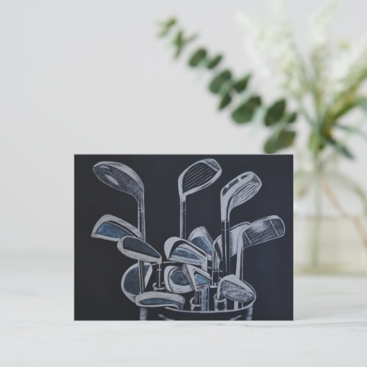 "Golf Outing Notice" postkaart (Staand voorkant)