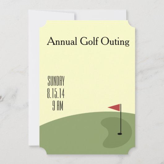 Golf Outing - op groen Kaart (Voorkant)