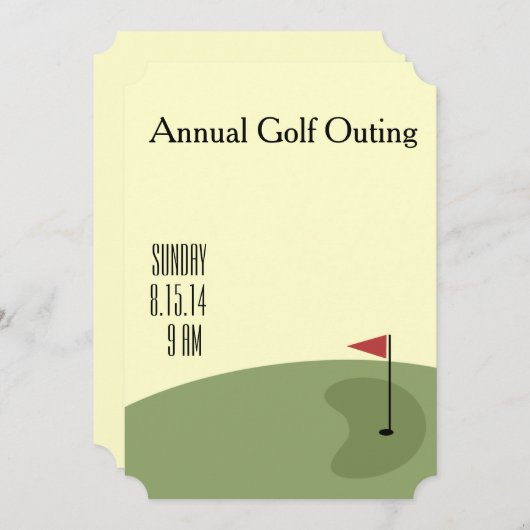 Golf Outing - op groen Kaart (Voorkant / Achterkant)