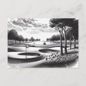 Golf Paar Bruiloft Informatiekaartje (Achterkant)