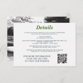 Golf Paar Bruiloft Informatiekaartje