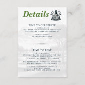 Golf Paar Bruiloft Informatiekaartje (Voorkant)