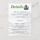 Golf Paar Bruiloft Informatiekaartje (Voorkant)