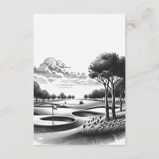 Golf Paar Bruiloft Informatiekaartje (Achterkant)