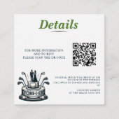 Golf Paar Bruiloft QR Code Informatiekaartje (Voorkant)