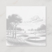 Golf Paar Bruiloft QR Code Informatiekaartje (Achterkant)