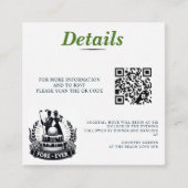 Golf Paar Bruiloft QR Code Informatiekaartje (Voorkant)