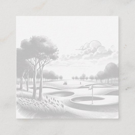 Golf Paar Bruiloft QR Code Informatiekaartje (Achterkant)