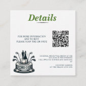 Golf Paar Bruiloft QR Code Informatiekaartje (Voorkant)