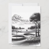 Golf Paar Bruiloft uitnodiging (Achterkant)