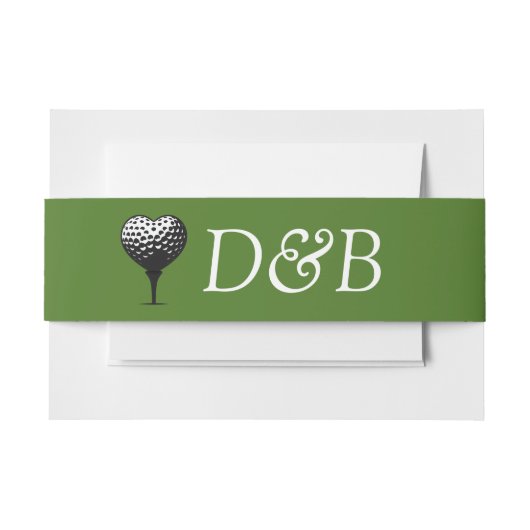 Golf Paar Bruiloft Uitnodigingen Wikkel (Voorkant Voorbeeld)