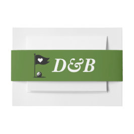 Golf Paar Bruiloft Uitnodigingen Wikkel