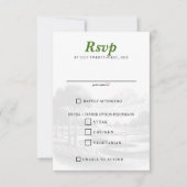 Golf Paar Voedsel Keuzen RSVP Kaartje (Voorkant)