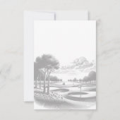 Golf Paar Voedsel Keuzen RSVP Kaartje (Achterkant)