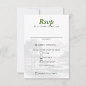 Golf Paar Voedsel Keuzen RSVP Kaartje (Voorkant)