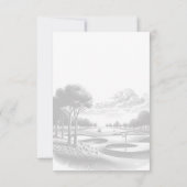 Golf Paar Voedsel Keuzen RSVP Kaartje (Achterkant)