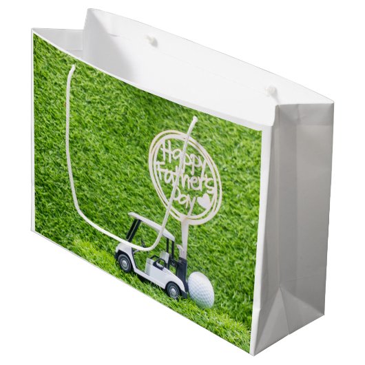 Golf Pap op Vaderdag Verjaardagscadeau voor papa Groot Cadeauzakje (Voorkant Gekanteld)