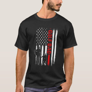Golf Papa Amerikaanse Vlag Dag T-shirt