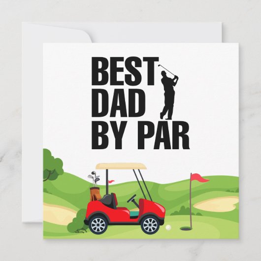 Golf Papa Beste Papa Voor Par Voor Pappie Vaderdag Kaart (Voorkant)