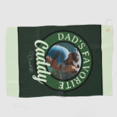 Golf Papa Favoriete Caddy Aangepaste naam Golfhanddoek (Horizontaal)