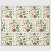 Golf Papa met Golf apparatuur met vlag voor Golfer Cadeaupapier (Vlak)