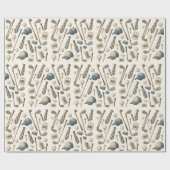 Golf Papa met Golf apparatuur met vlag voor Golfer Cadeaupapier (Vlak)