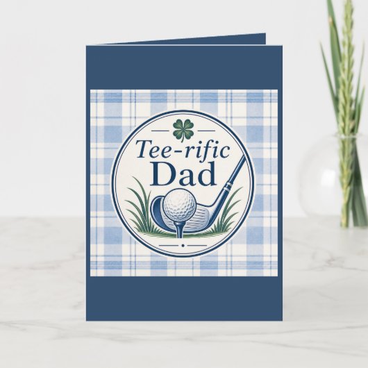 Golf Papa Vaderdag kaart Geweldige Papa (Voorkant)