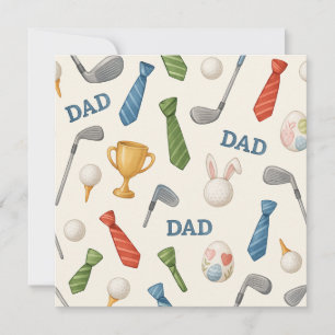 Golf Papa voor Vaderdag met golfbal Feestdagenkaart