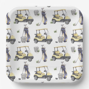 Golf Papieren Borden, Par-Tee Tijd Verjaardagsfees Bordje