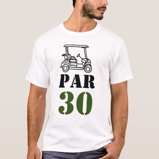 Golf Par 30 woord voor golfer 30e verjaardag T-shirt (Voorkant)