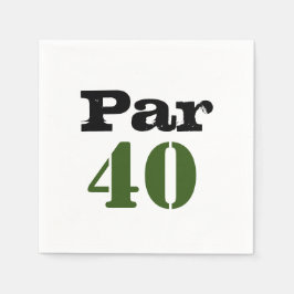 Golf par. 40 40 verjaardagsgolfer met nummer servet