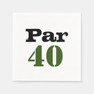 Golf par. 40 40 verjaardagsgolfer met nummer servet