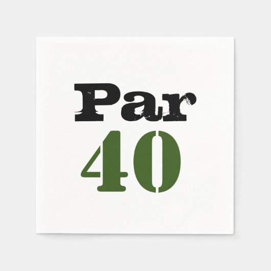 Golf par. 40 40 verjaardagsgolfer met nummer servet (Voorkant)