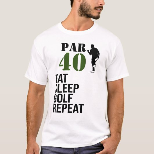 Golf Par 40 voor golfer 40e verjaardag T-shirt (Voorkant)