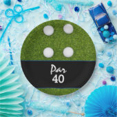 Golf Par 40th Birthday Jubileum op groen Papieren Bordje (Feest)
